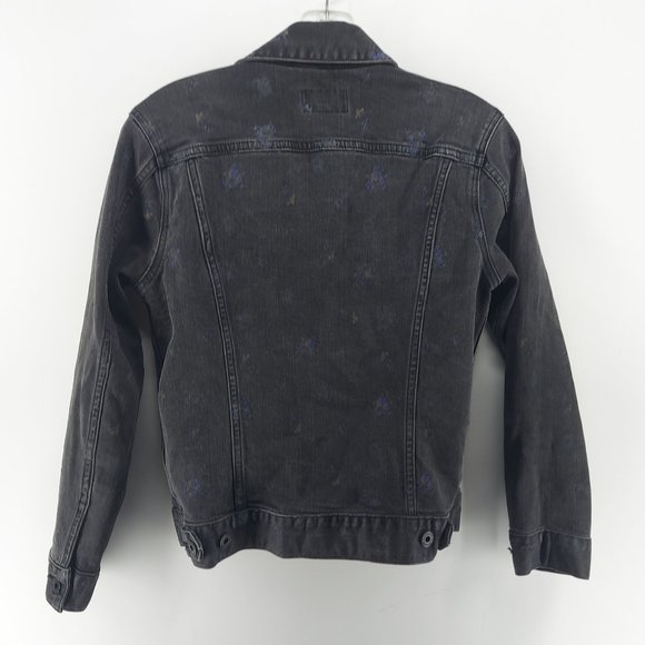 Lucky brand black denim jacket small the tomboy trucker - Picture 2 of 10